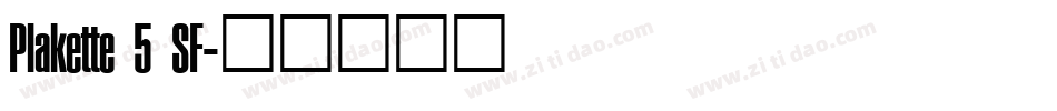 Plakette 5 SF字体转换